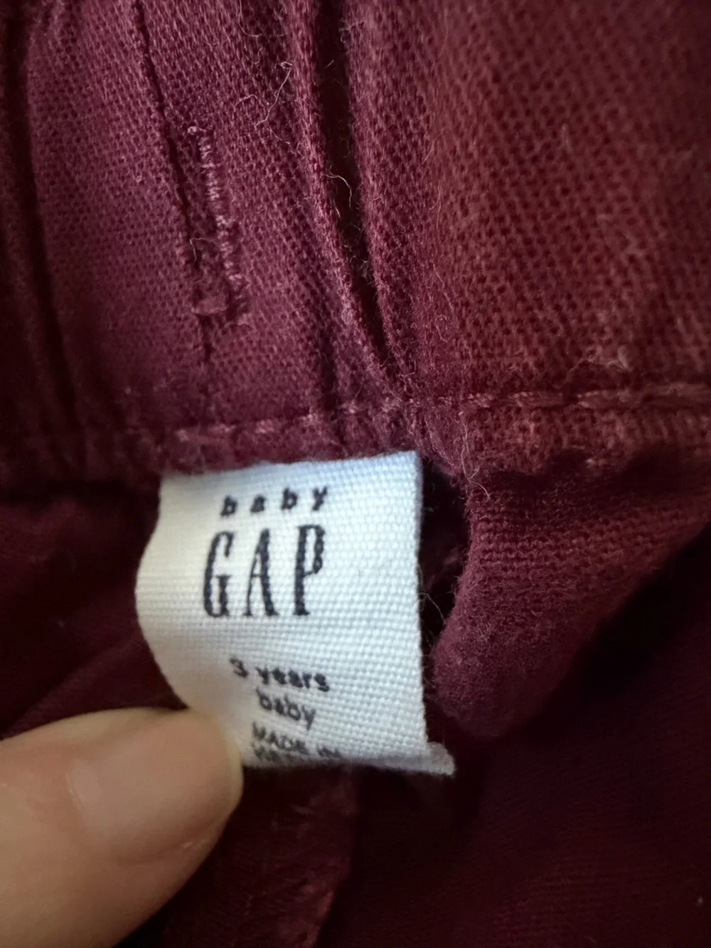 GAP Maroon Drawstring Chinos